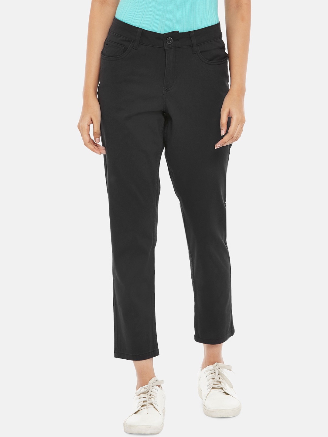 

Honey by Pantaloons Women Black Slim Fit Trousers