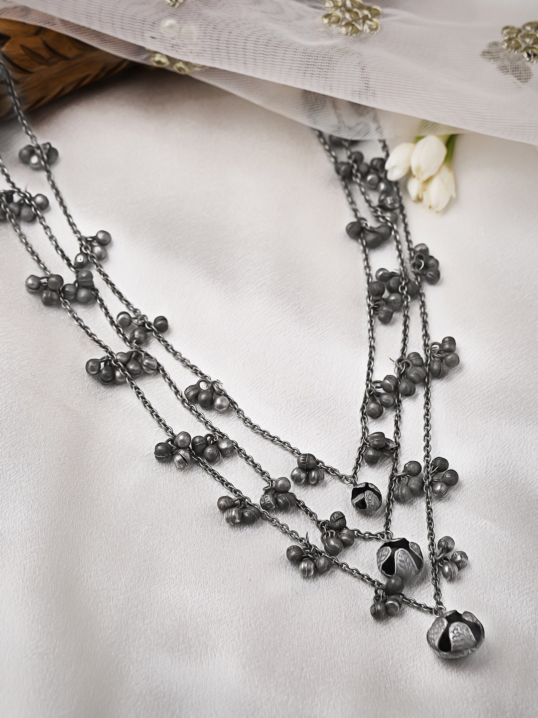 

Rubans Silver-Toned Necklace