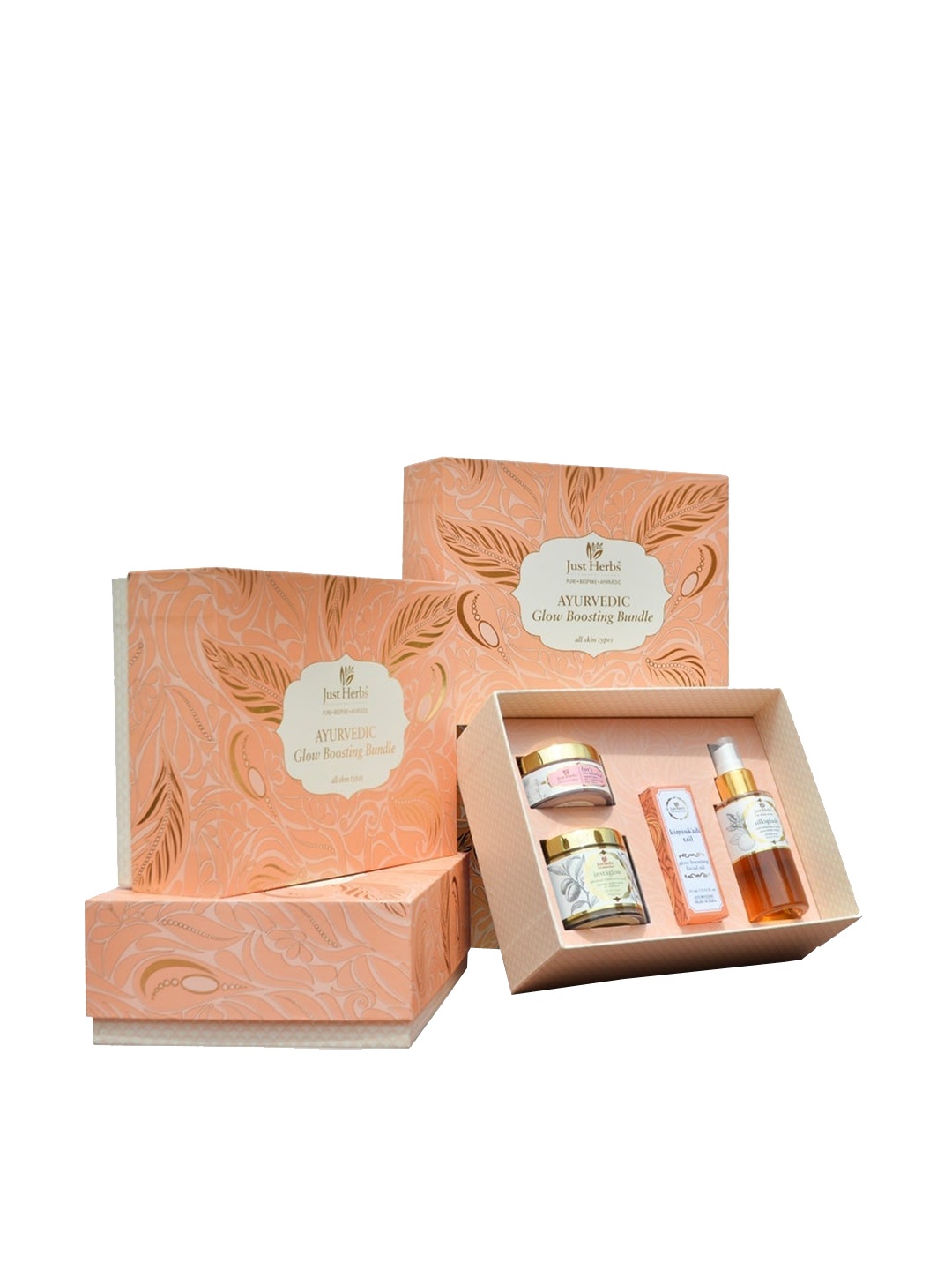 

Just Herbs Ayurvedic Glow Boosting Skincare Gift Set, Orange