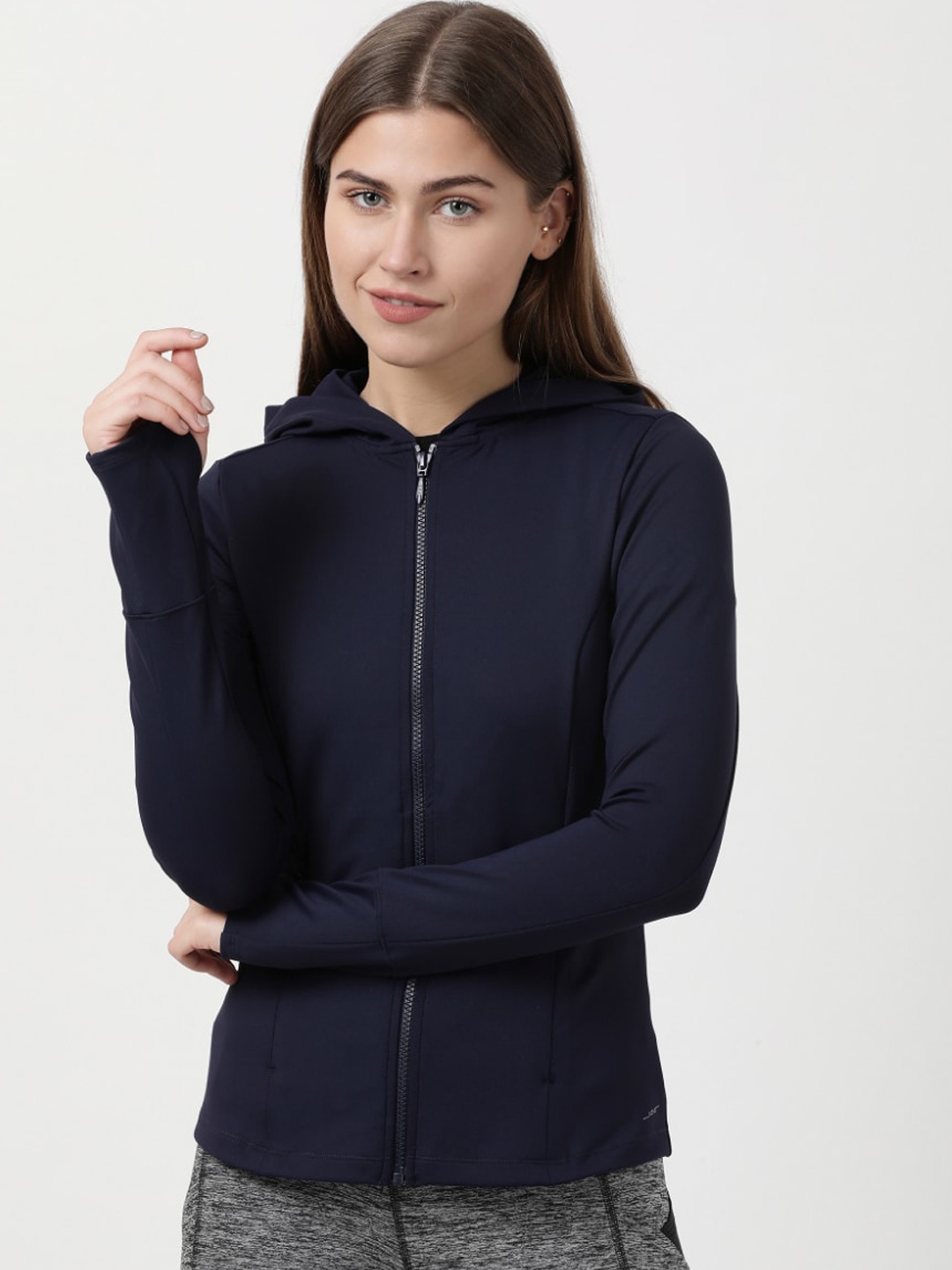 

Jockey Women Navy Blue Longline Tailored Jacket