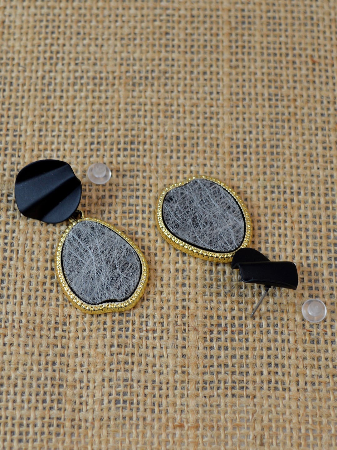 

SARAH Black Teardrop Shaped Drop Earrings
