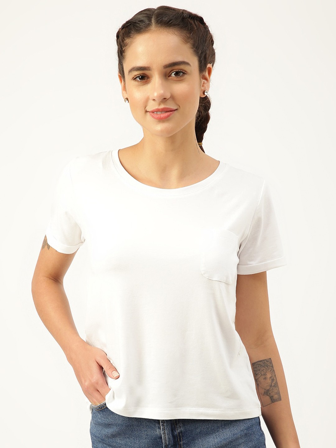 

FREECULTR Women White Running T-shirt