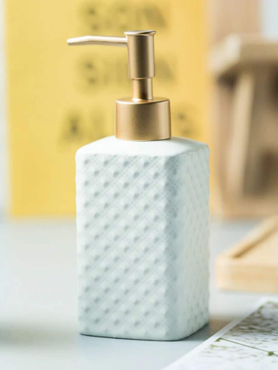 

FabSeasons White Solid Ceramic Soap Dispenser