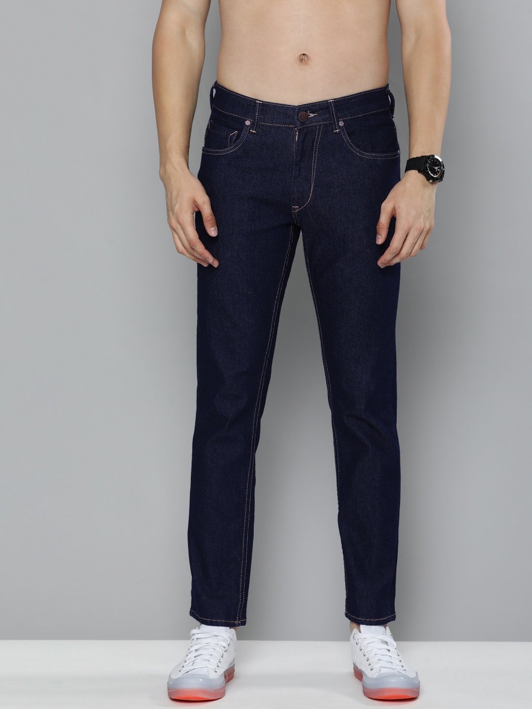 

HERE&NOW Men Blue Slim Fit Mid-Rise Stretchable Jeans