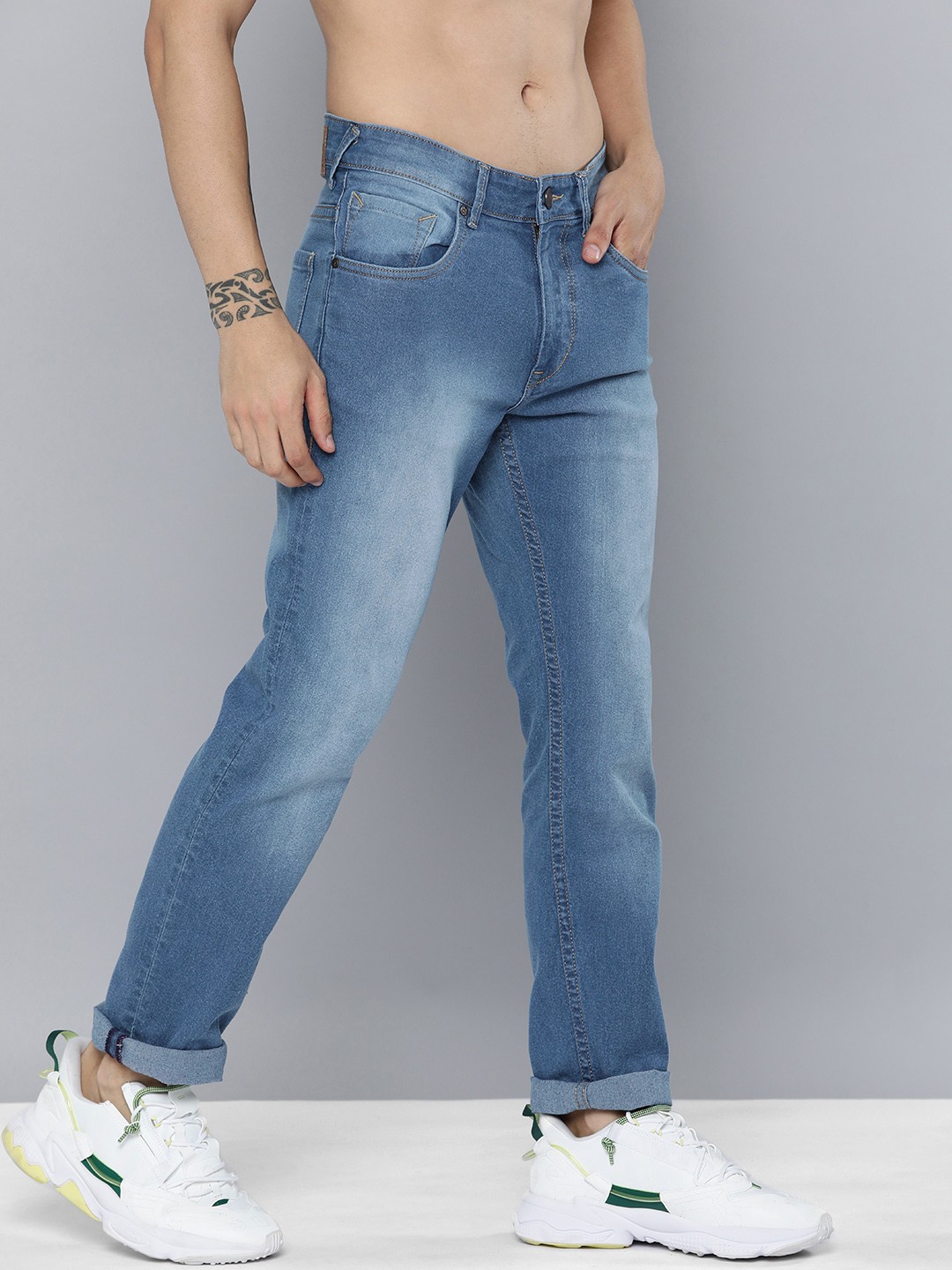 

HERE&NOW Men Blue Slim Fit Light Fade Stretchable Jeans