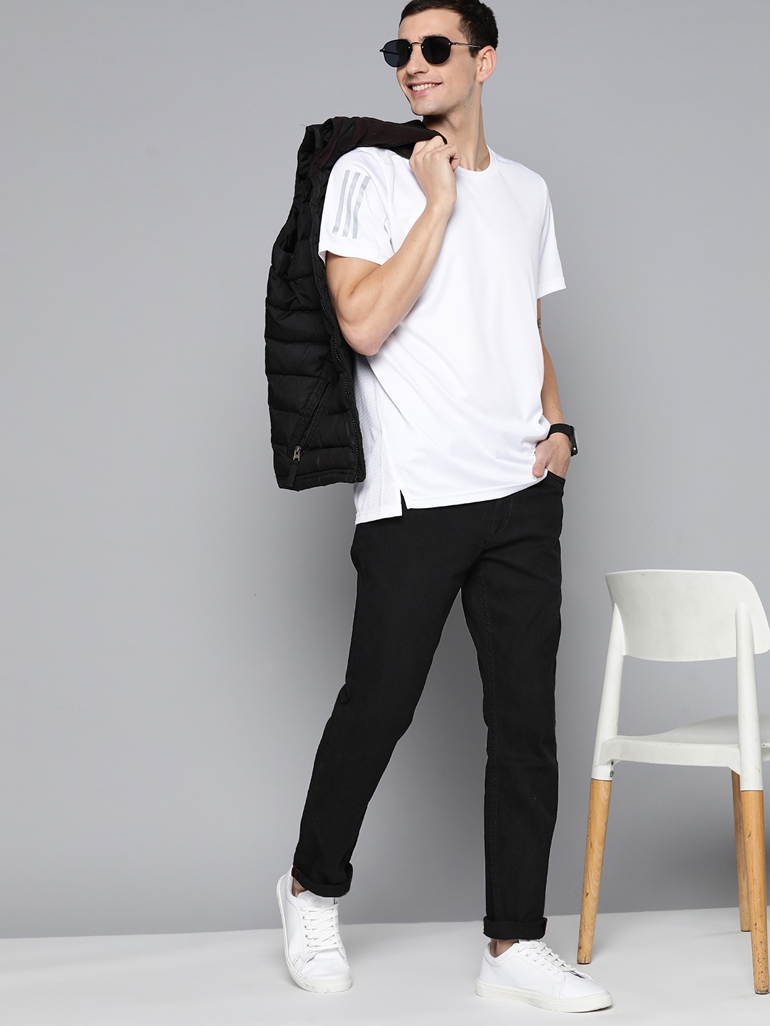 

HERE&NOW Men Stretchable Jeans, Black