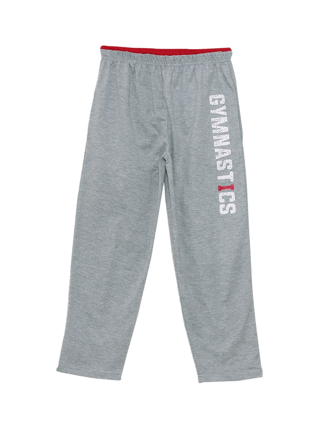 

Fashionable Boys Grey Melange Printed Pure Cotton Track Pants
