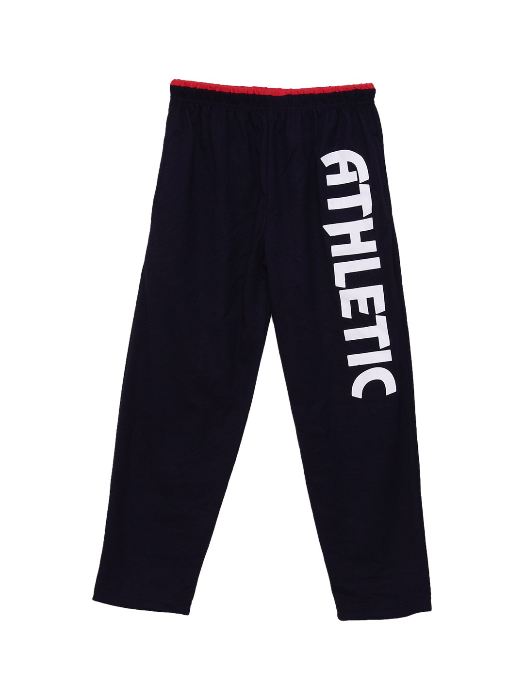 

Fashionable Boys Navy Blue & White Printed Pure Cotton Track Pants