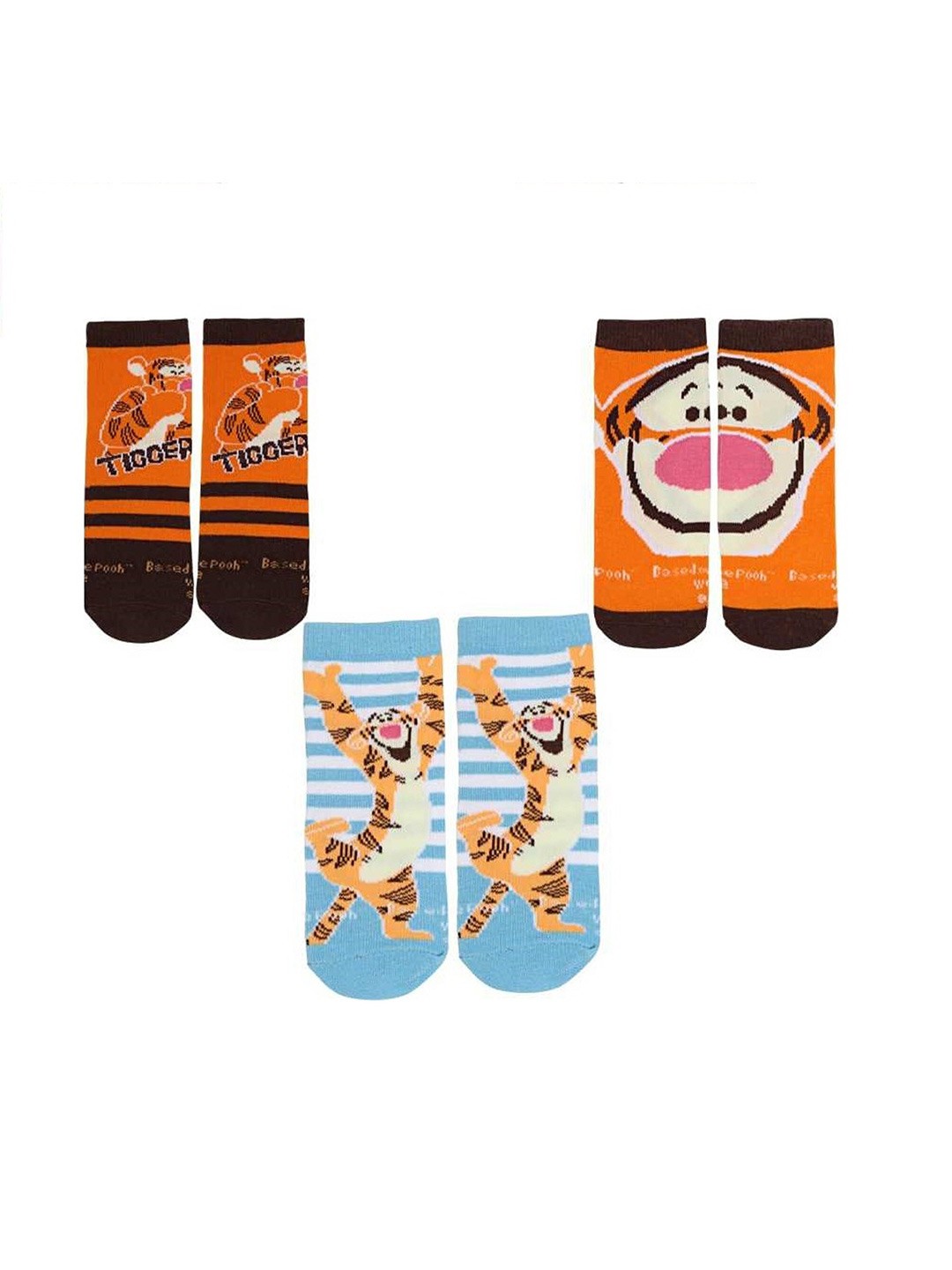 

Disney Boys Pack Of 3 Tigger Printed Ankle-Length Socks, Orange