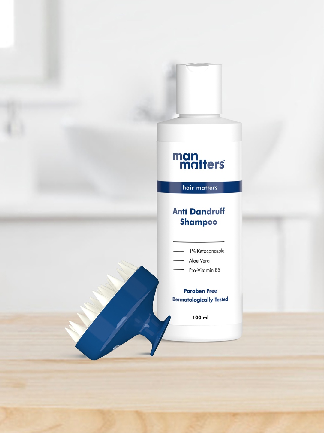

Man Matters Dandruff Cleanse Kit with Shampoo and Massager, White