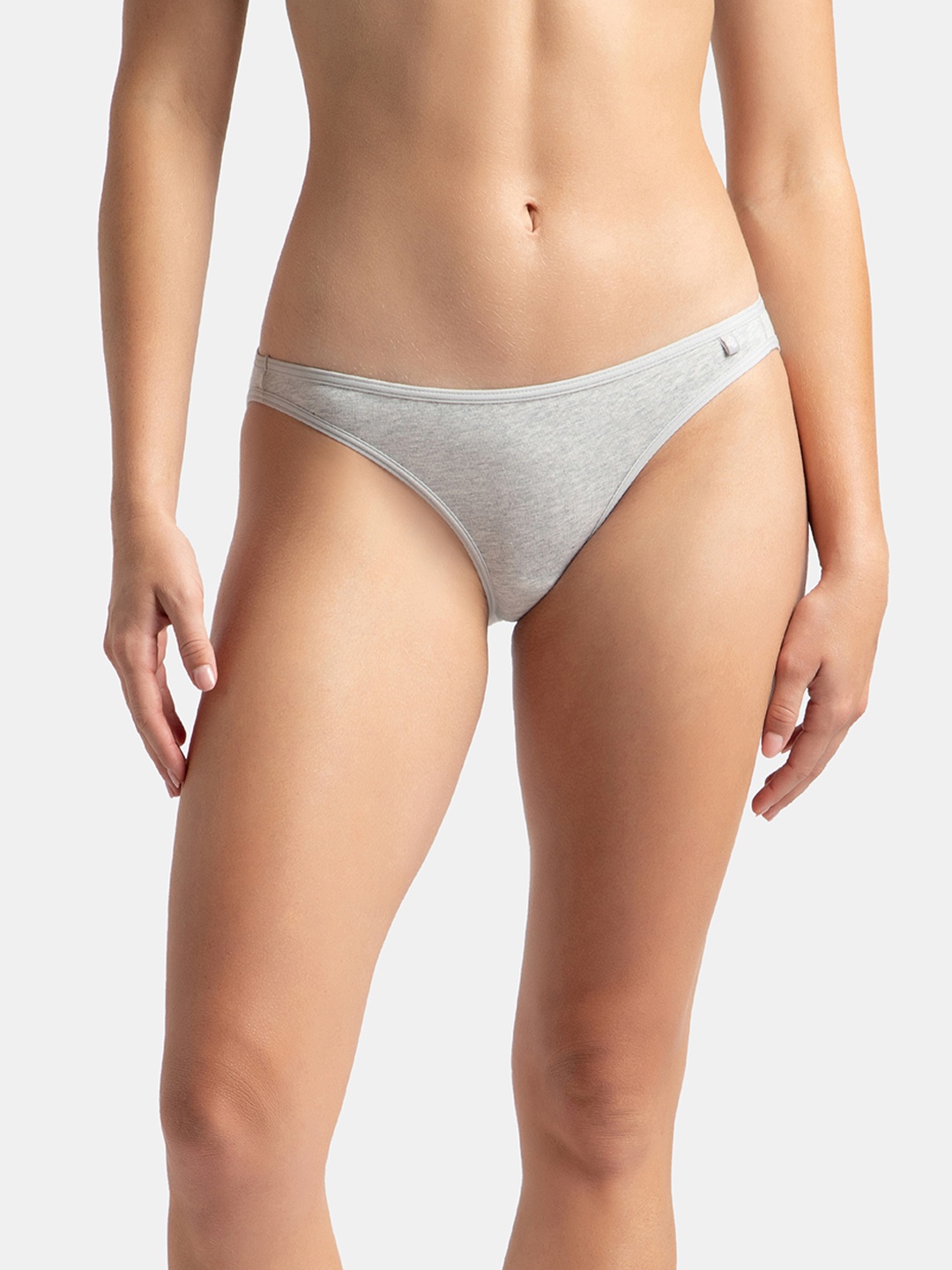 

Jockey Super Combed Cotton StayFresh Low Waist Bikini-SS02, Grey