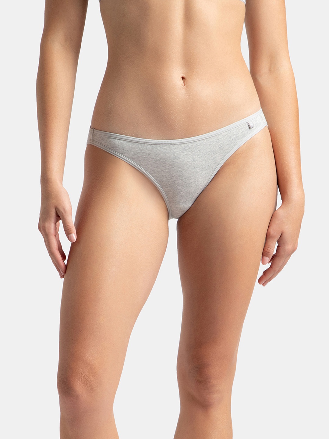 

Jockey Super Combed Cotton StayFresh Low Waist Bikini-SS02, Grey