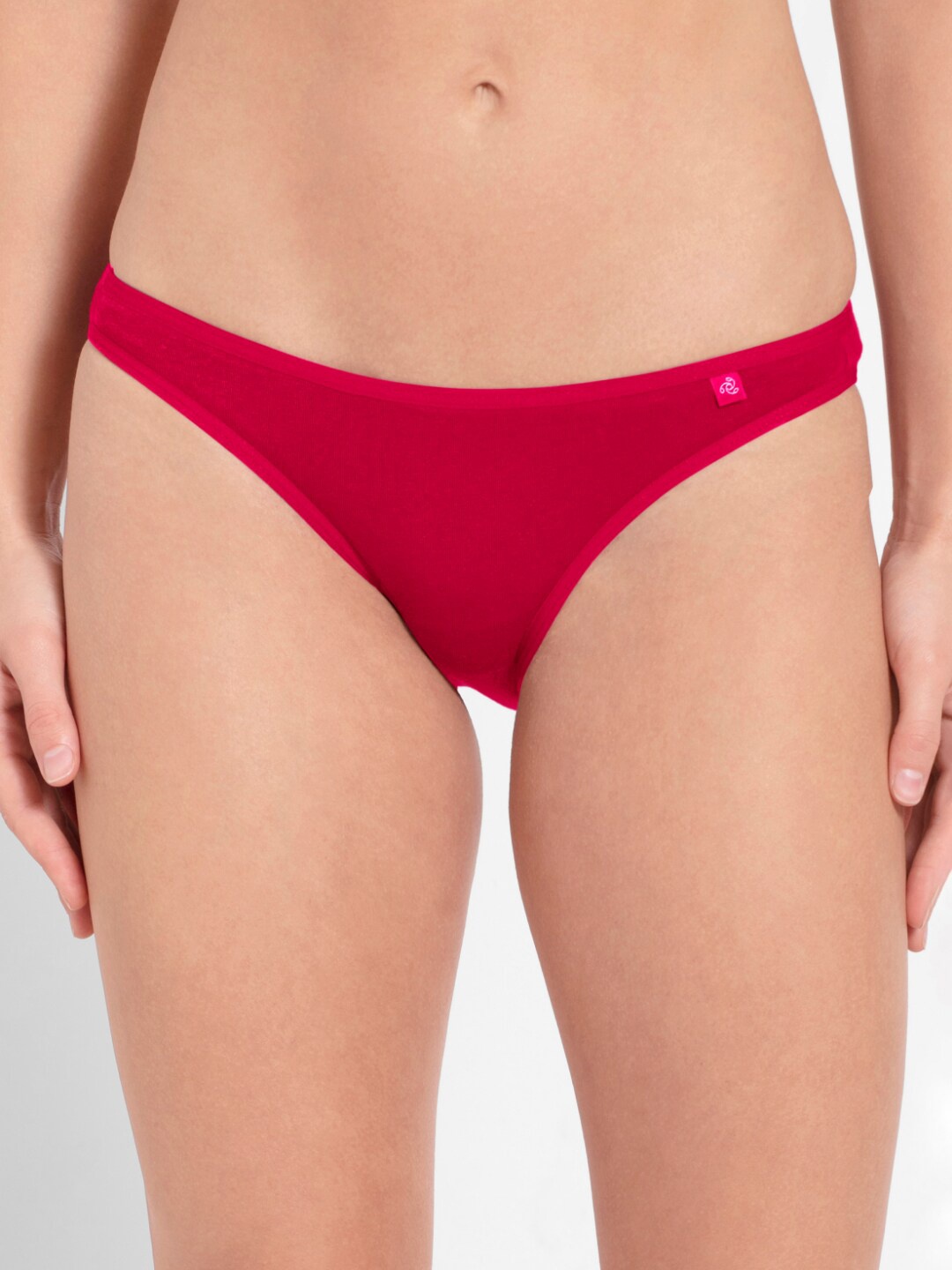 

Jockey Women Super Combed Cotton Low-Rise Bikini Briefs SS02-0105, Red