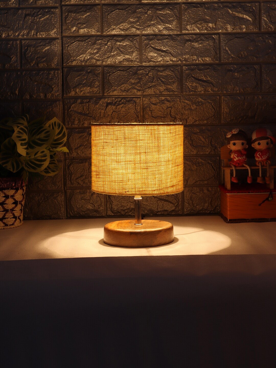 

Devansh Yellow Traditional Table Lamp With Jute Shade