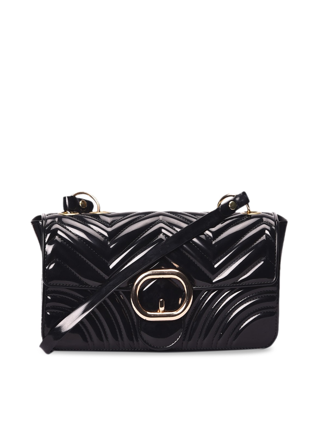 

Pavers England Black Textured Structured Sling Bag