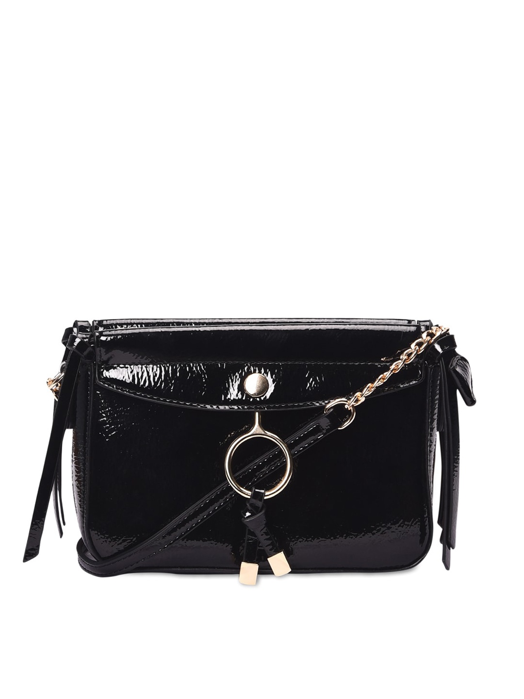 

Pavers England Black PU Structured Sling Bag