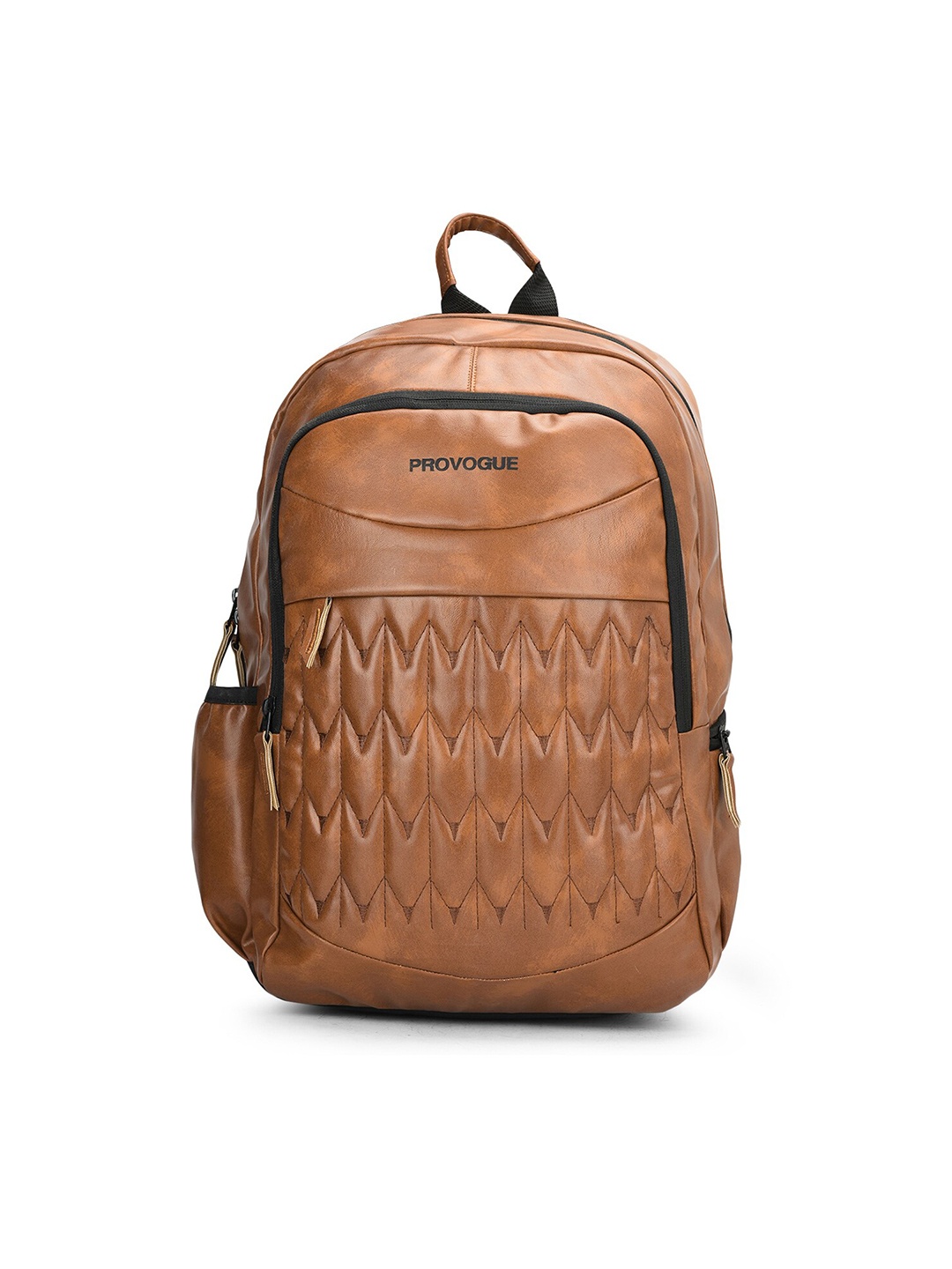 

Provogue Unisex Tan Brand Logo Backpack with Daisy Chains