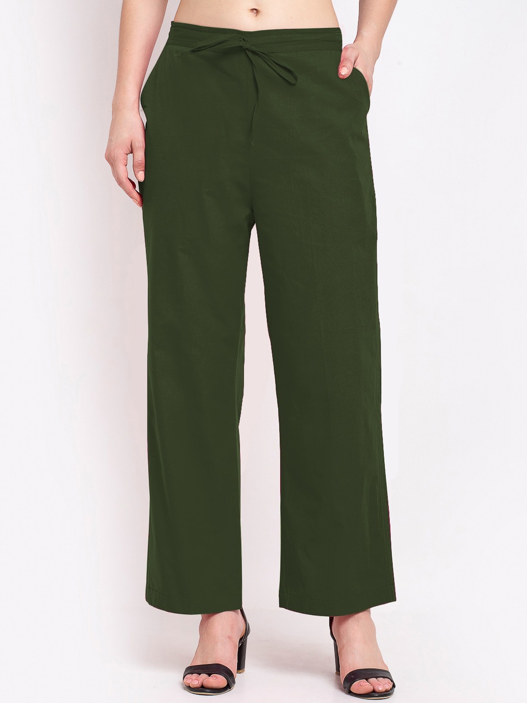 

GRACIT Women Green Loose Fit Trousers