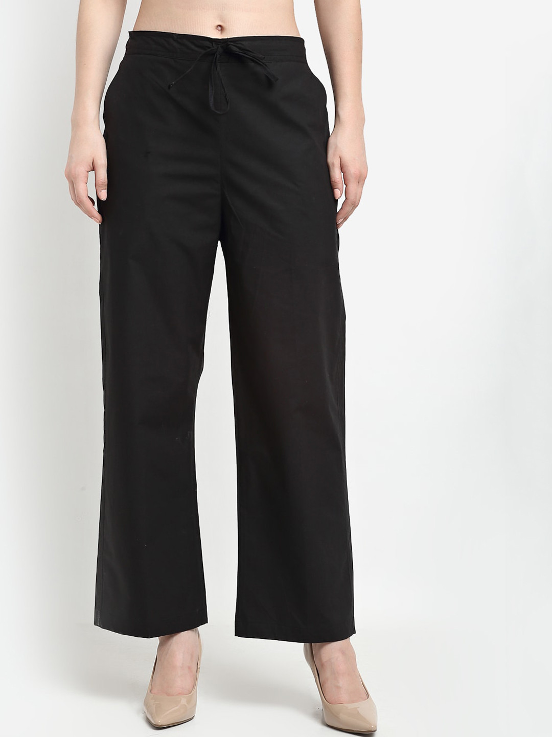 

GRACIT Women Black Loose Fit Trousers