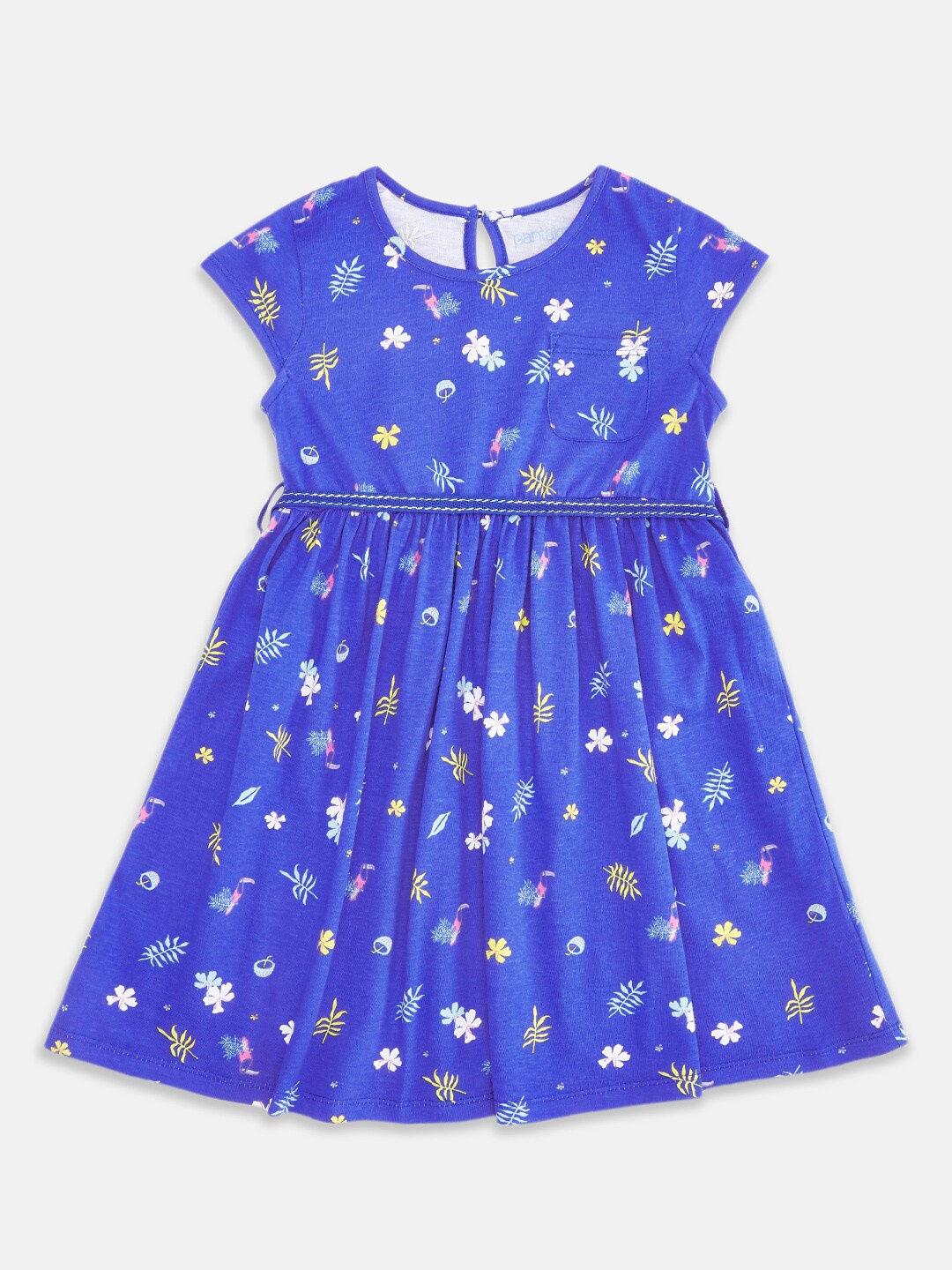 

Pantaloons Junior Blue Floral Pure Cotton Dress