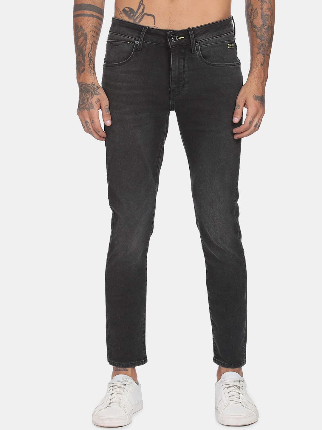 

Flying Machine Men Black Slim Fit Low-Rise Jeans