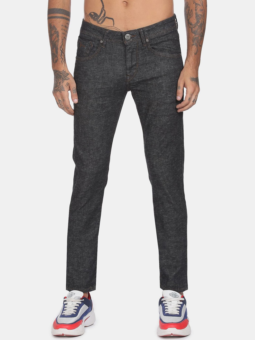 

Flying Machine Men Black Slim Fit Low-Rise Jeans