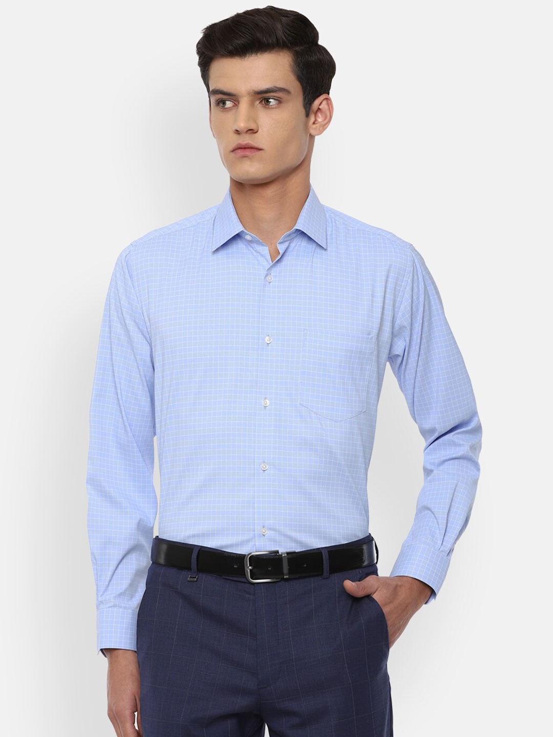 

Van Heusen Men Blue Formal Shirt
