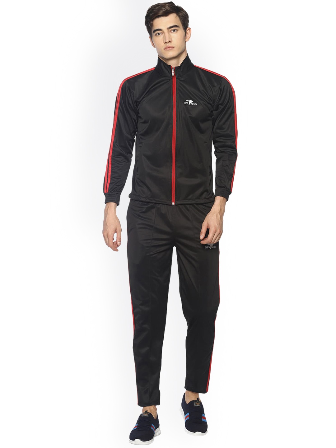 

HPS Sports Men Black Solid Track Suit