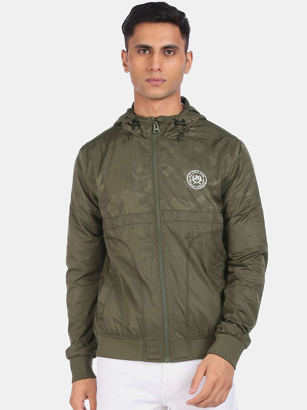 

U.S. Polo Assn. Denim Co. Men Green Bomber with Patchwork Jacket