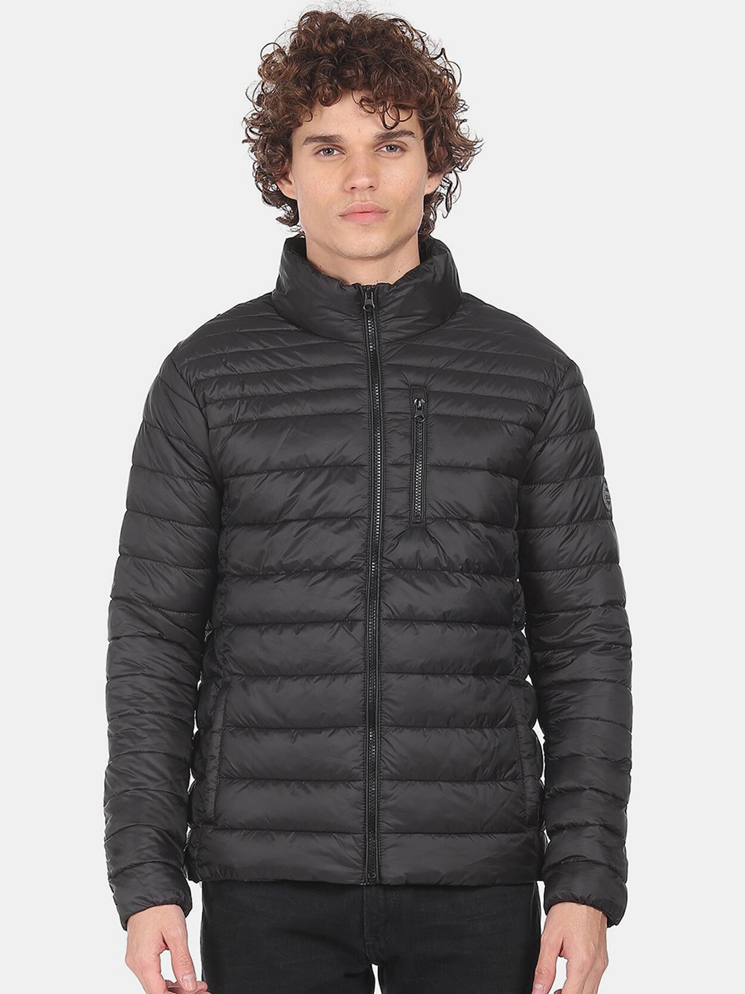 

U S Polo Assn Men Black Colourblocked Puffer Jacket