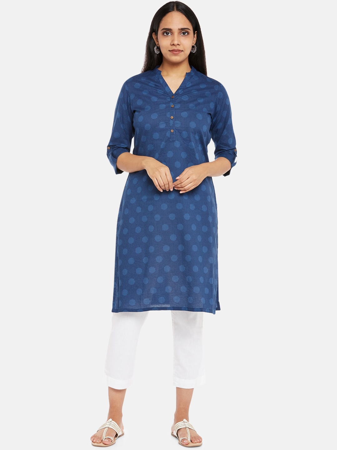 

RANGMANCH BY PANTALOONS Women Blue Kurta