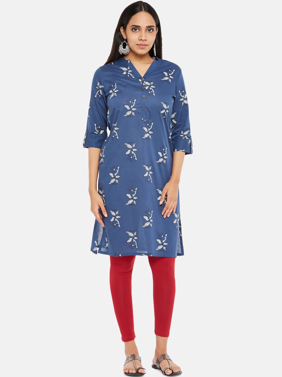 

RANGMANCH BY PANTALOONS Women Blue Printed Kurta