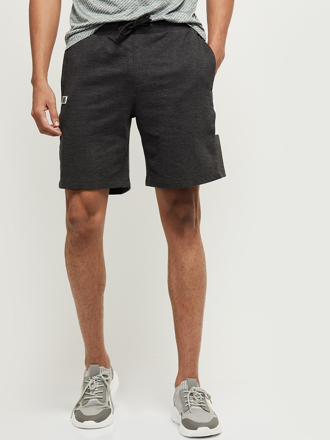 

max Men Black Sports Shorts