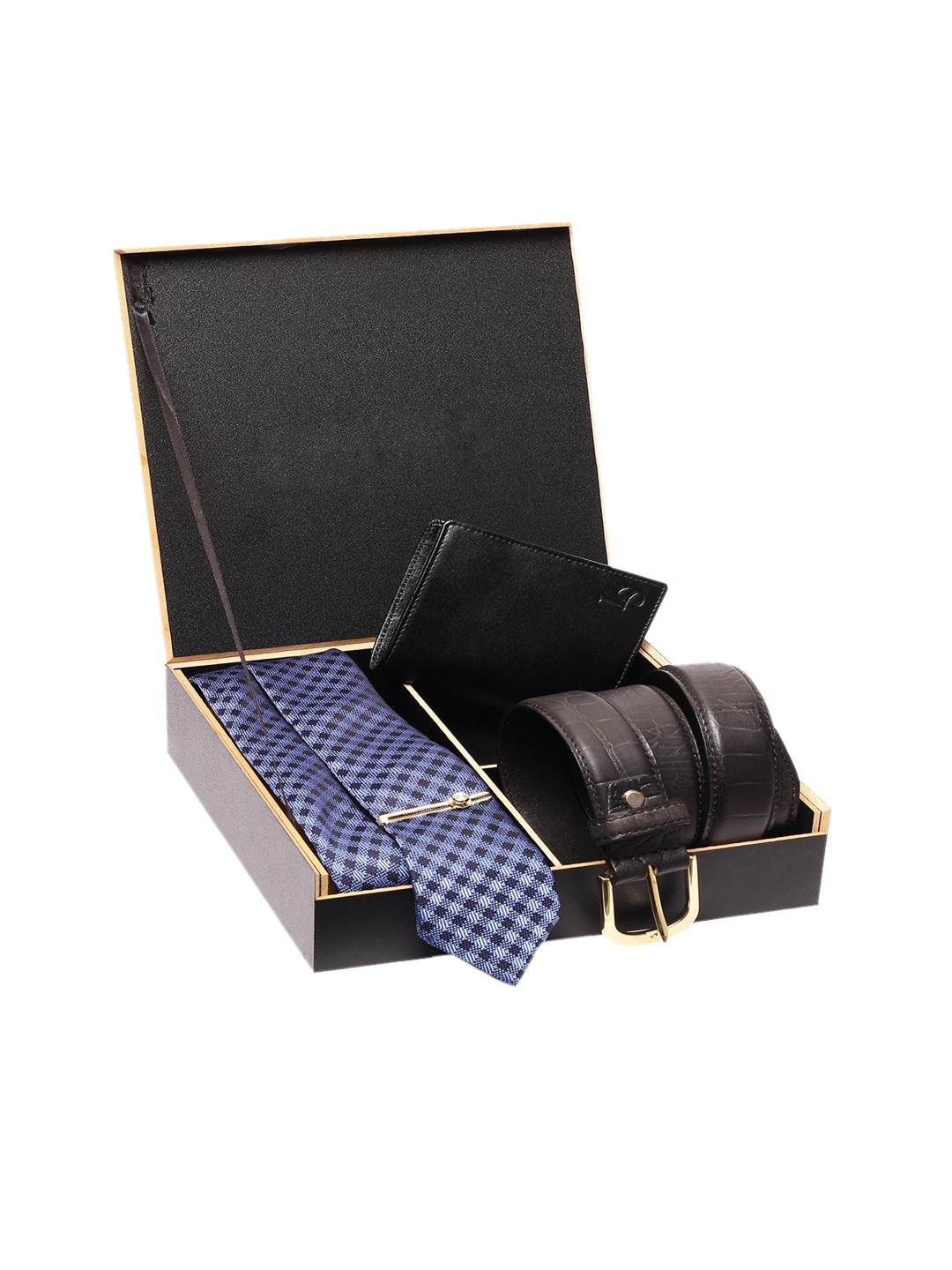 

LOUIS STITCH Men Blue & Black Printed Accessory Gift Set