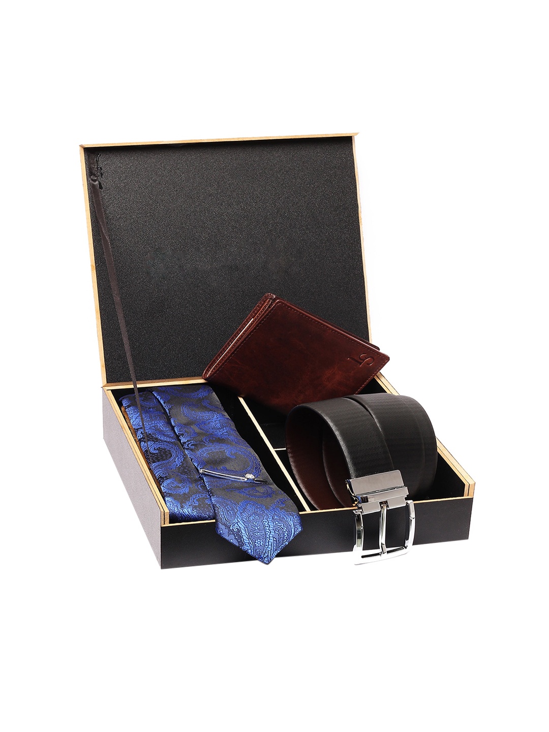

LOUIS STITCH Men Multicoloured RFID Protected Leather Accessory Git Set, Multi