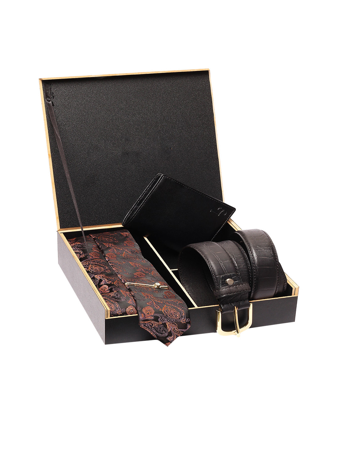 

LOUIS STITCH Men Accessory Gift Set- 4 Pieces, Black