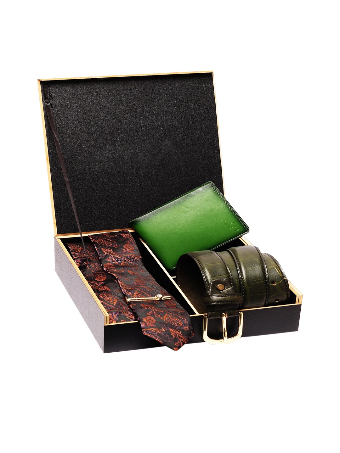 

LOUIS STITCH Men Multicoloured RFID Protected Leather Accessory Git Set, Multi