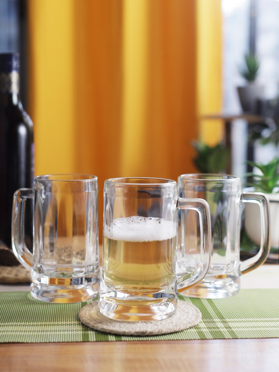 

Ocean Set Of 6 Transparent Solid Beer Mugs 355 ml