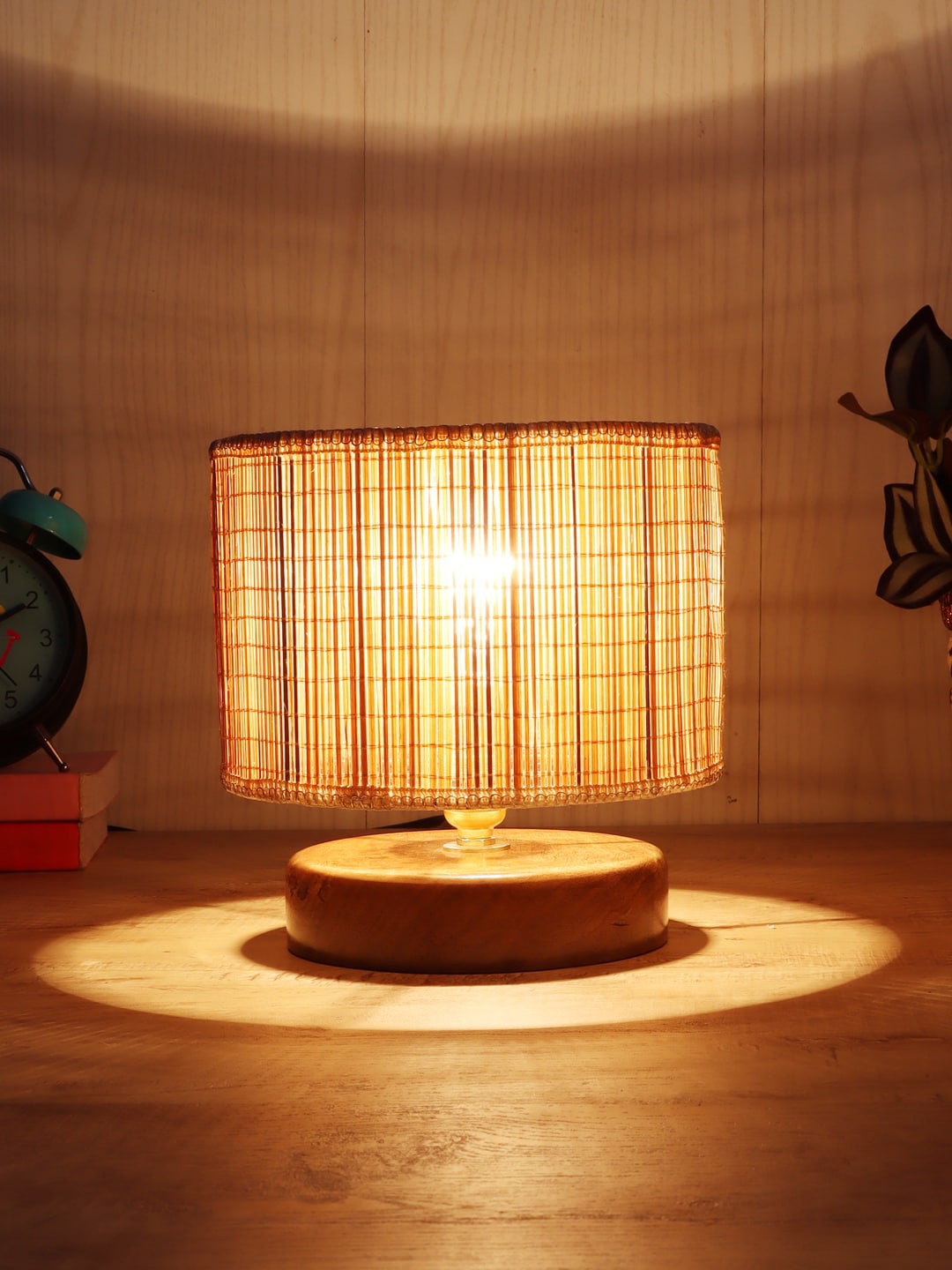 

Devansh Beige Wood Table Lamp with Bamboo Shade