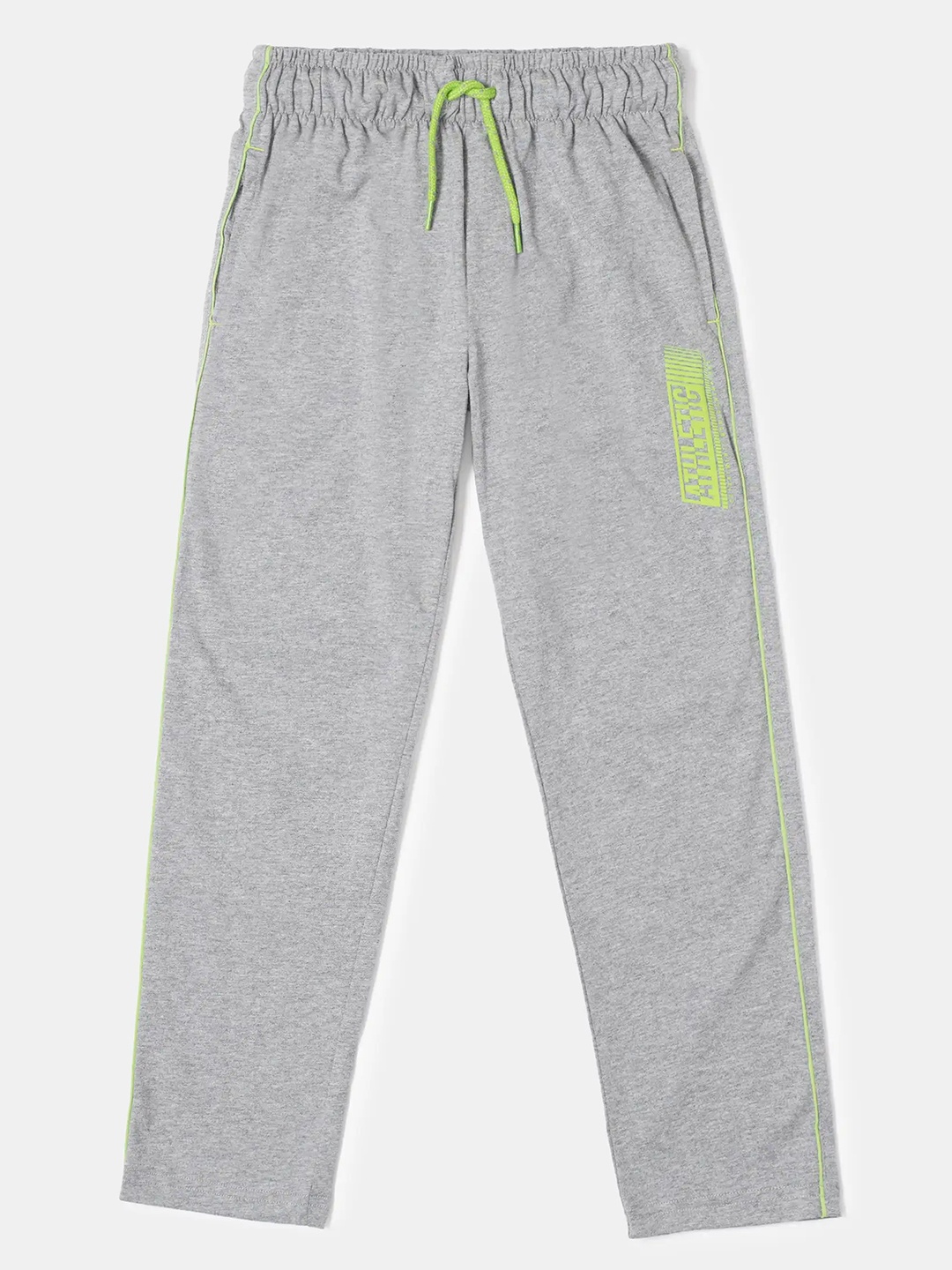 

Jockey Boys Super Combed Cotton Printed Trackpants-AB13, Grey melange