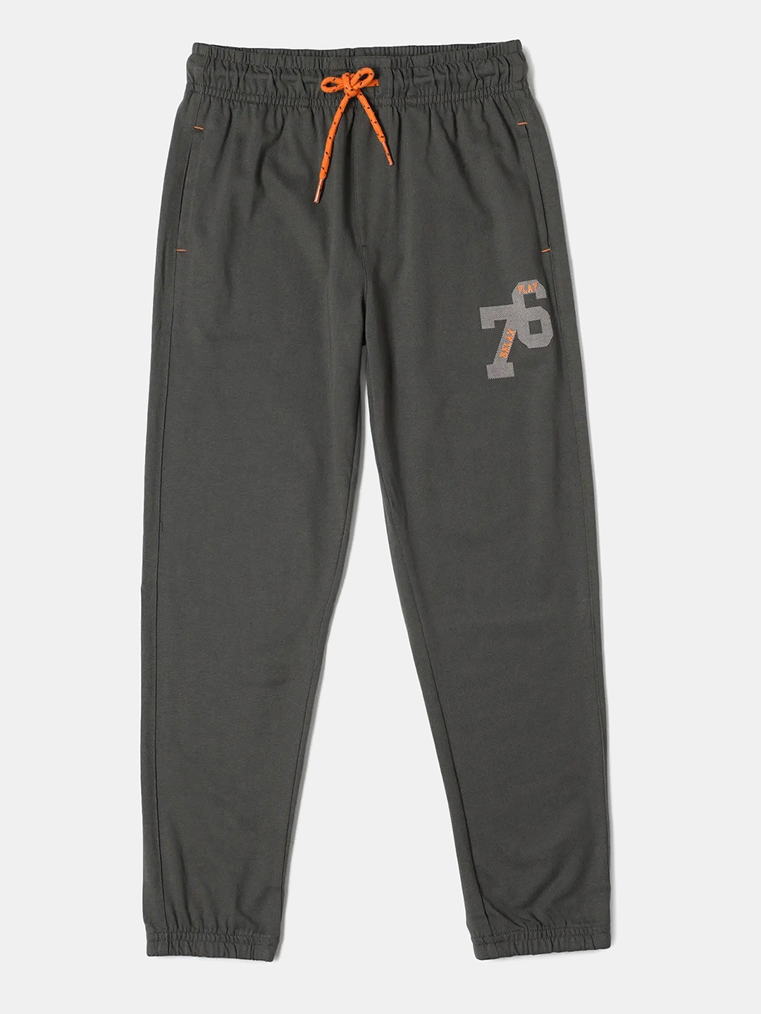 

Jockey Boys Super Combed Cotton Graphic Printed Joggers-AB10, Olive