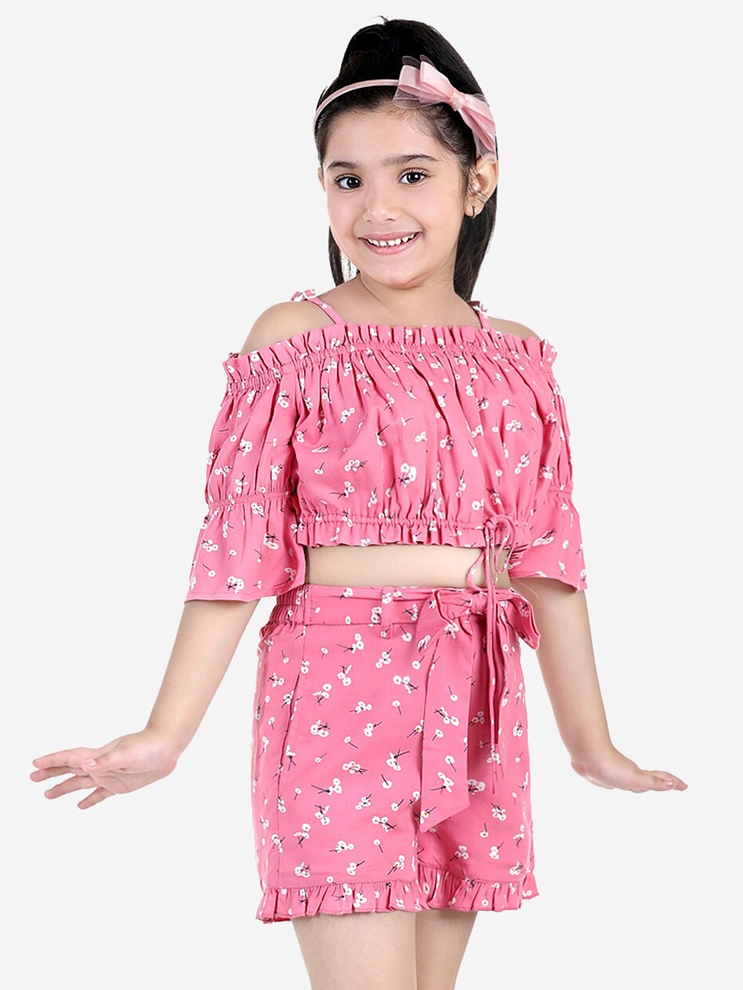 

Naughty Ninos Girls Pink Printed Co-Ords