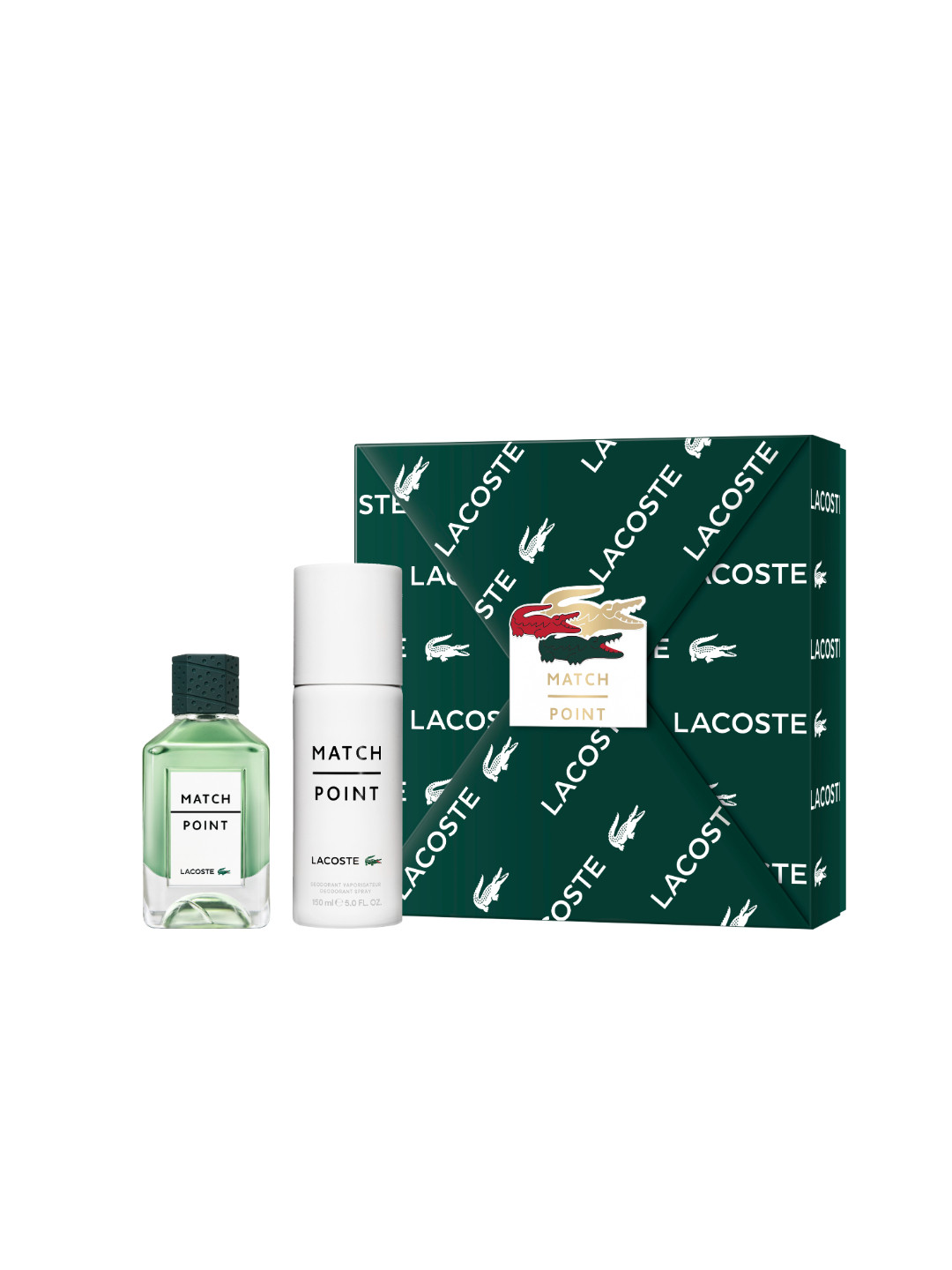 

Lacoste Men Set of Match Point Eau de Toilette & Deodorant, White