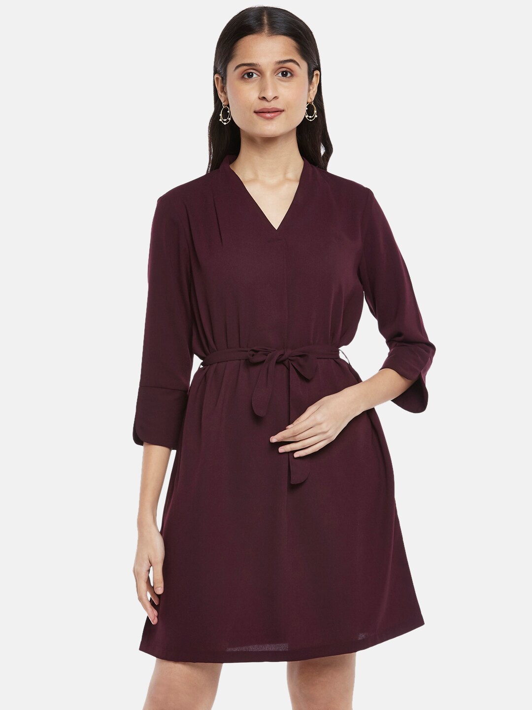 

Annabelle by Pantaloons Purple Solid Dress