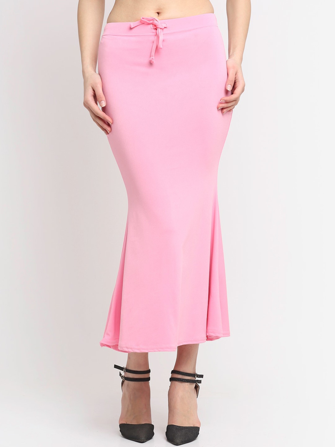 

Sugathari Women Pink Solid Microfiber Saree Shapewear