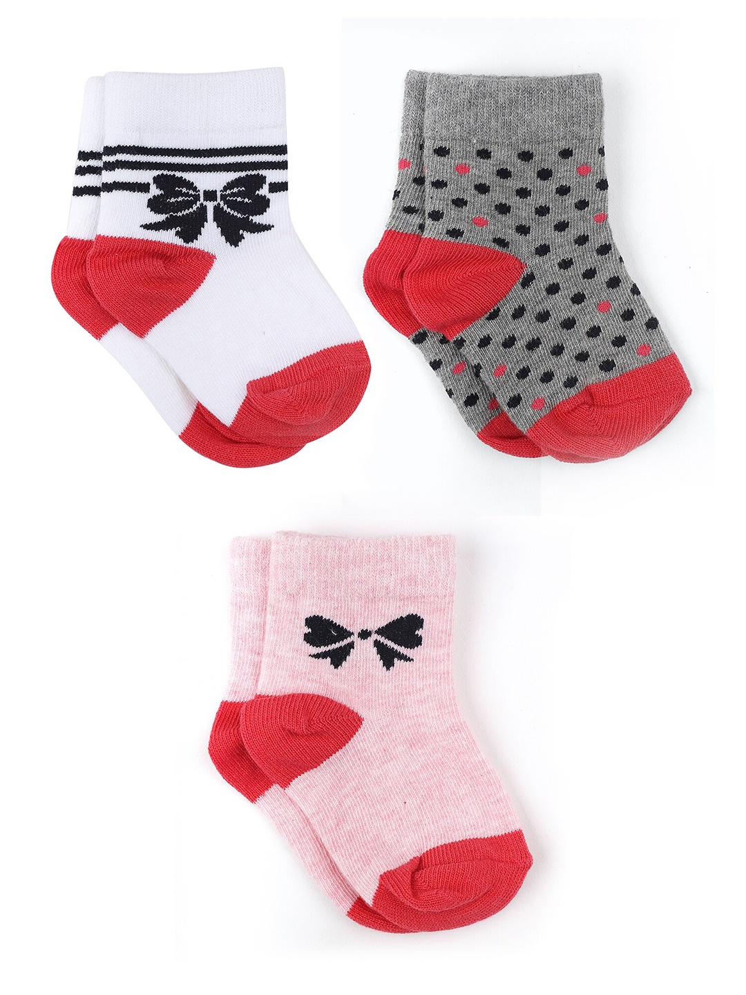 

Bodycare Girls Pack of 3 Ankle Length Socks, Pink
