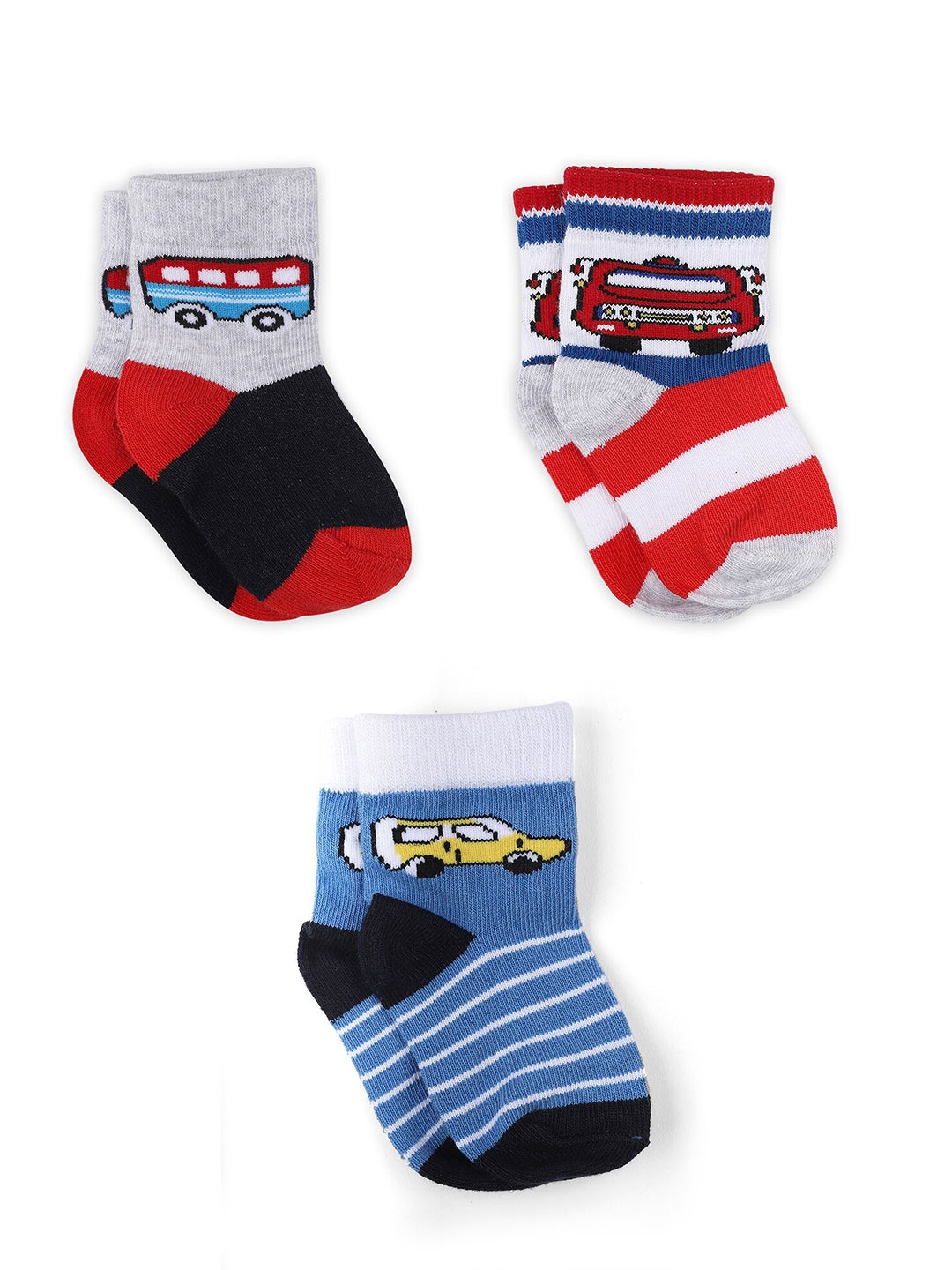 

Bodycare Pack of 3 Boys Patterned Anti-Bacterial Above Ankle Socks, Multi