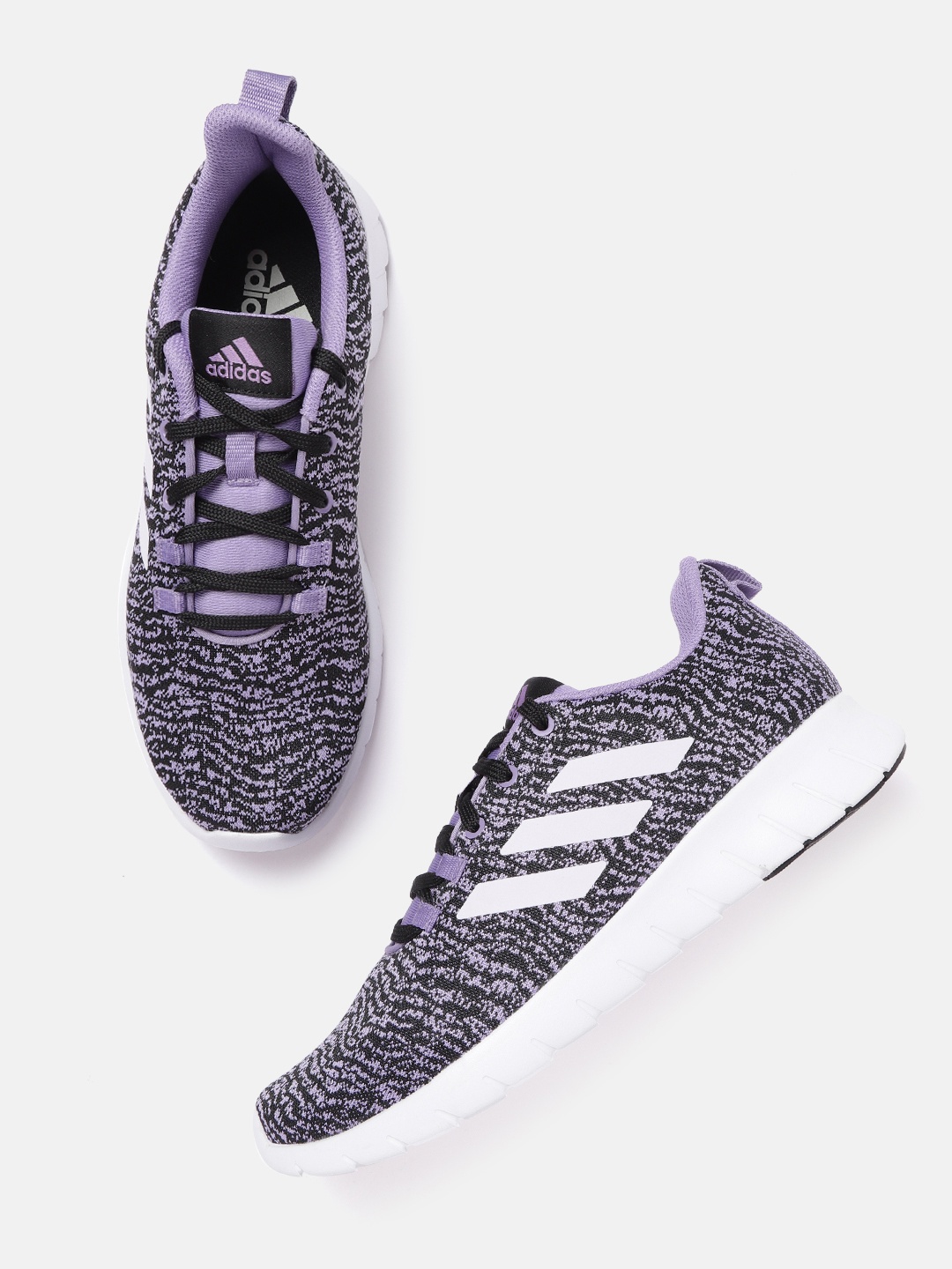 

ADIDAS Women Purple & Black Woven Design Adi Zoom Running Shoes