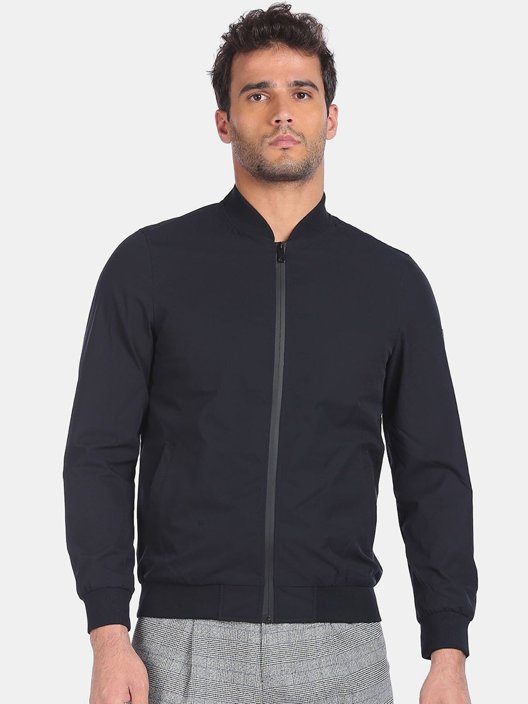 

Arrow Sport Men Blue Bomber Jacket