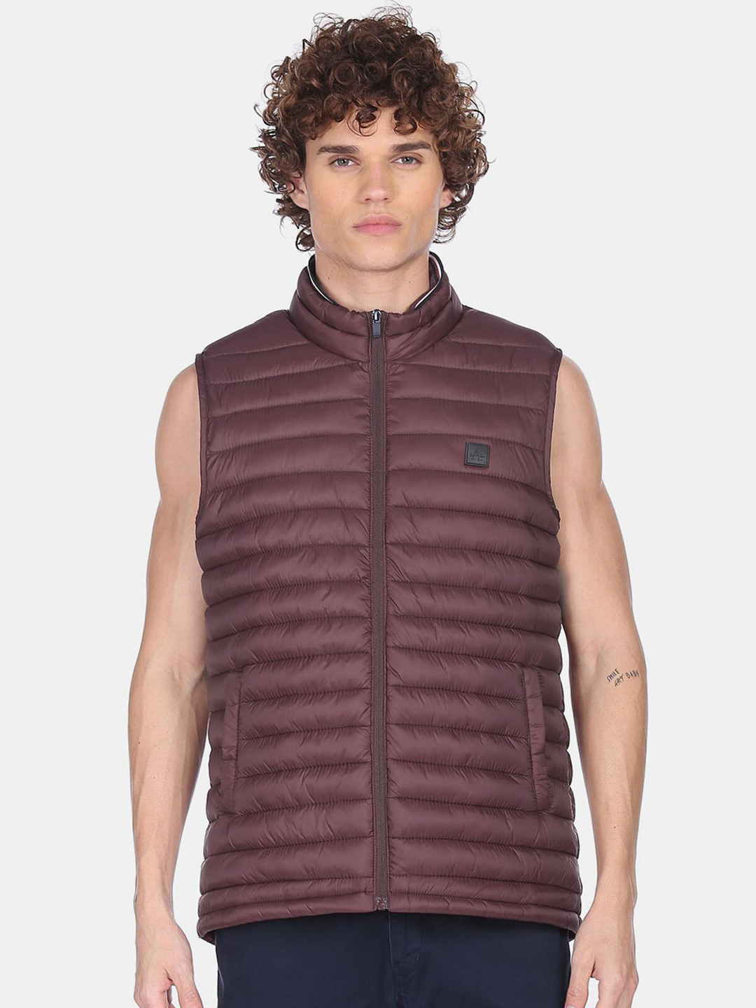 

Arrow Sport Men Maroon Puffer Jacket